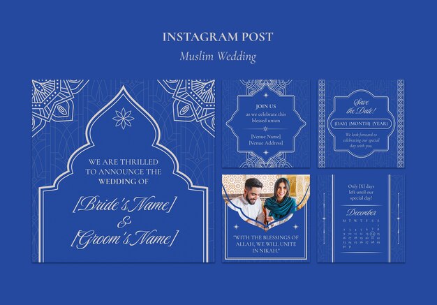 Modèle de conception de mariage musulman
