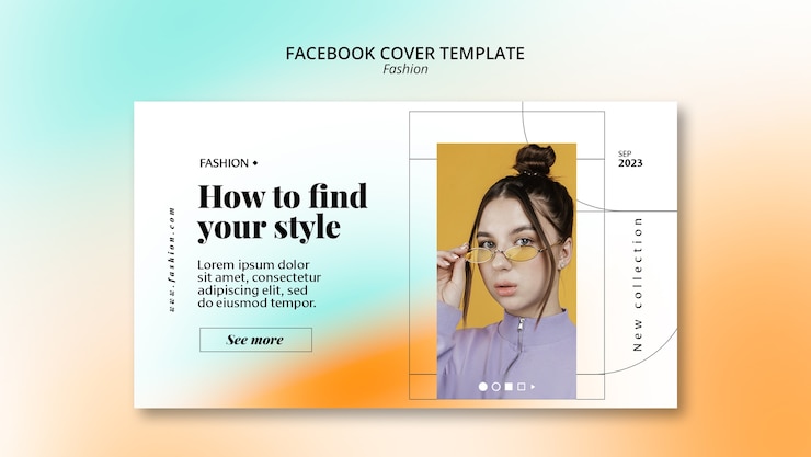 PSD gratuit modèle de conception de mode dégradé