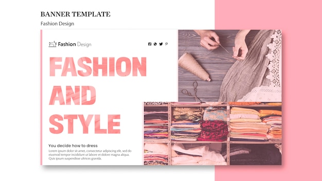 PSD gratuit modèle de conception de mode pour bannière
