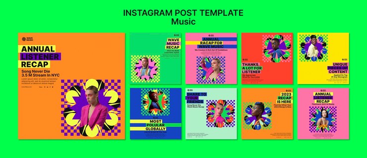 PSD gratuit modèle de conception de musique design plat
