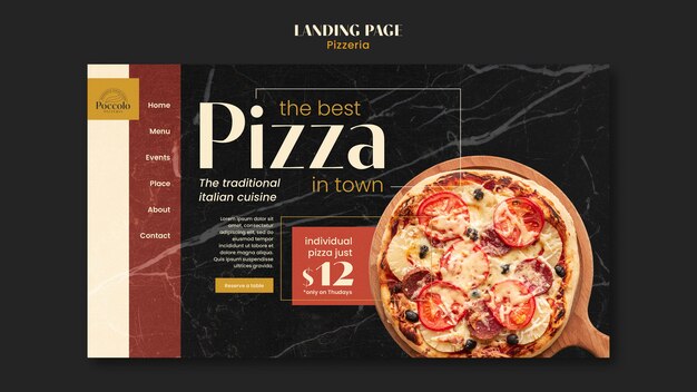 PSD gratuit modèle de conception de pizzeria