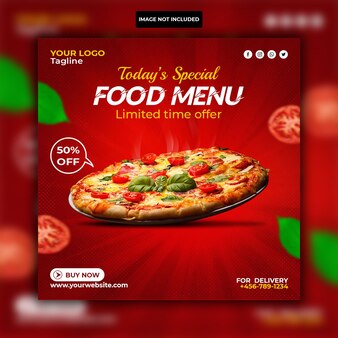 Modèle de conception de publication facebook alimentaire avec vente de nourriture