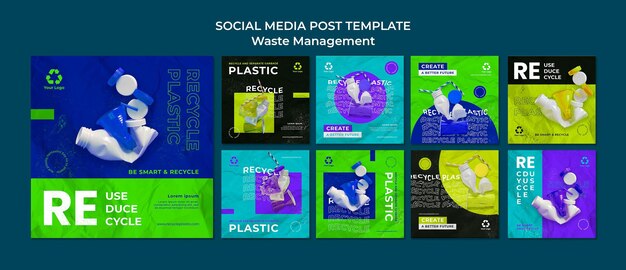 Modèle de conception de publication sur les médias sociaux pour la gestion des déchets