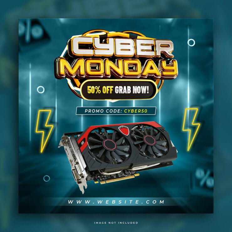 PSD gratuit modèle de conception de publication sur les réseaux sociaux du cyber monday super offer