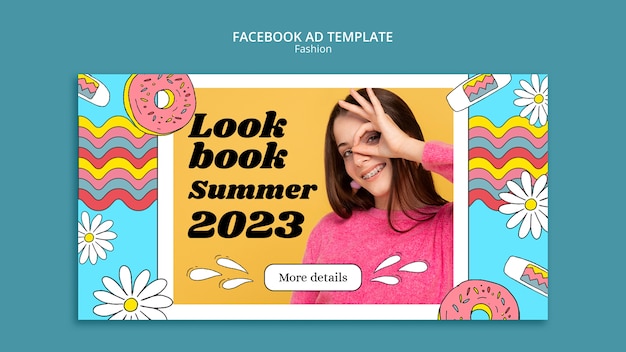 PSD gratuit modèle de conception de publicité facebook mode design plat