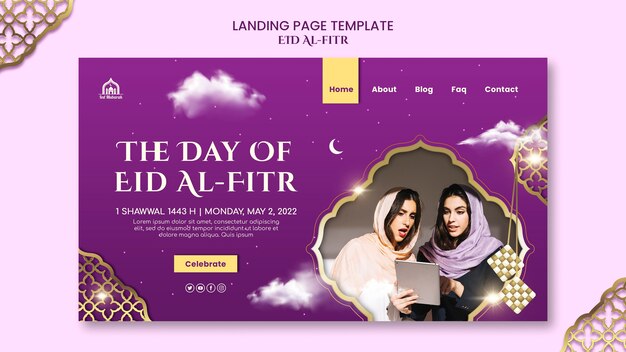 Modèle de conception réaliste eid al-fitr