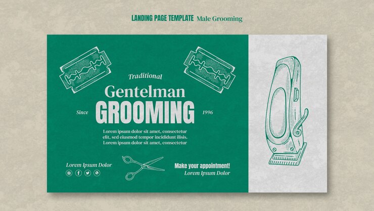 PSD gratuit modèle de conception de salon de coiffure