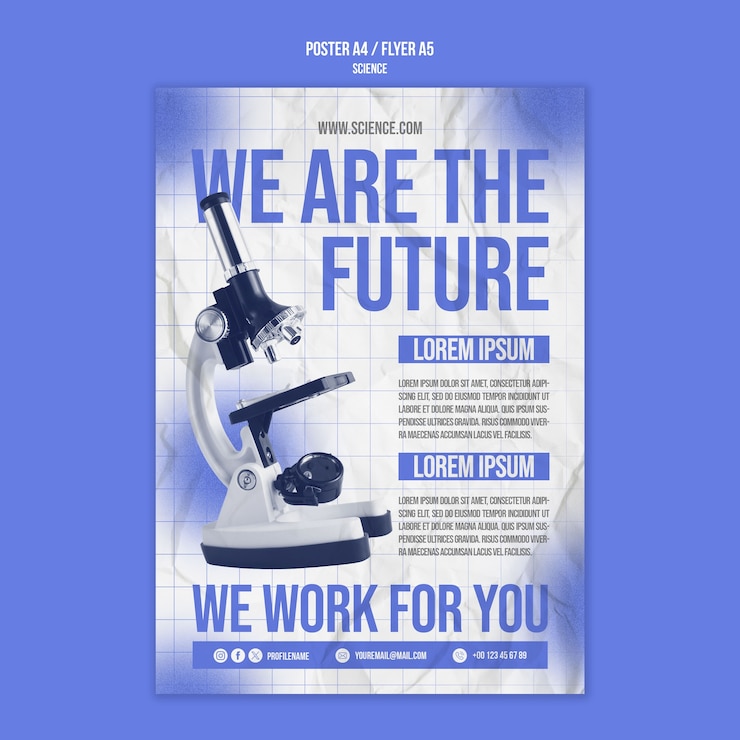 PSD gratuit modèle de conception scientifique