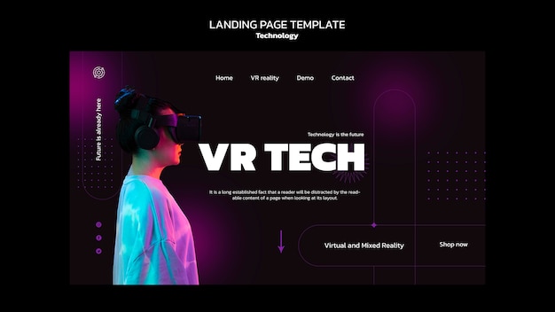 PSD gratuit modèle de conception de technologie de gradient