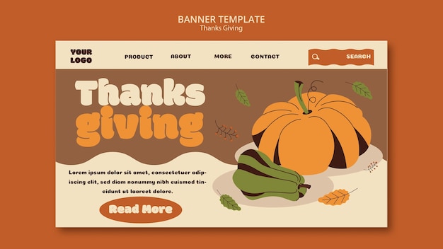 PSD gratuit modèle de conception de thanksgiving