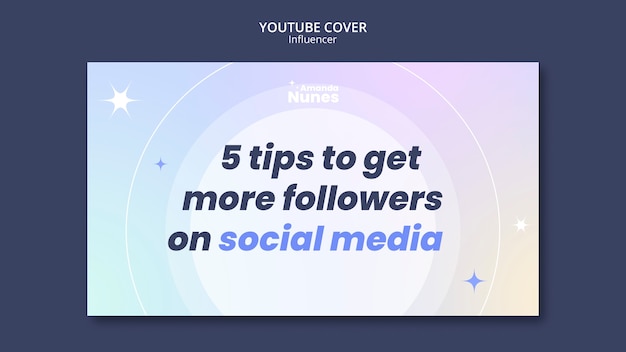Modèle de conception de vignettes youtube influenceur