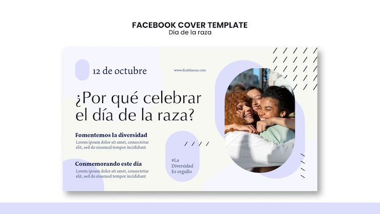 PSD gratuit modèle de couverture facebook du jour de columbus de formes fluides