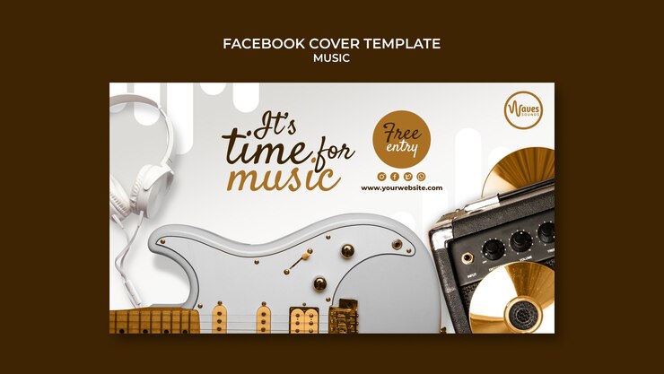 PSD gratuit modèle de couverture facebook d'événement musical