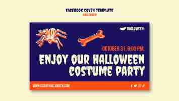 PSD gratuit modèle de couverture facebook halloween heureux