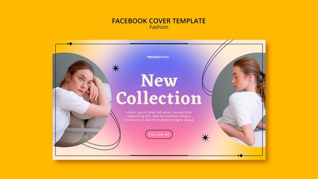 Modèle de couverture facebook mode dégradé