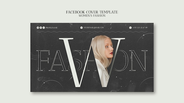 Le modèle de couverture Facebook de la mode féminine