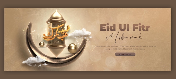 PSD gratuit modèle de couverture facebook pour l'aïd moubarak et l'aid ul fitr