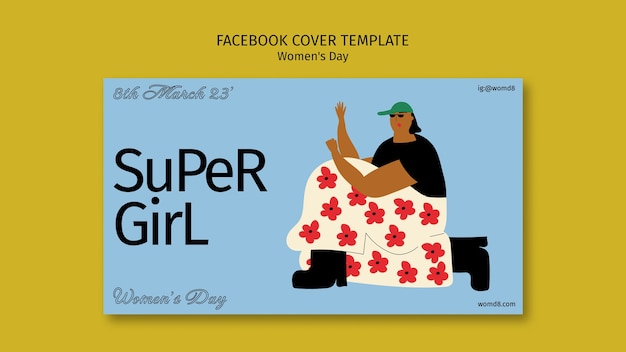 Modèle De Couverture Facebook Pour La Journée Des Femmes Au Design Plat