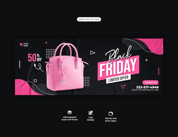 Modèle De Couverture Facebook Super Vente Black Friday