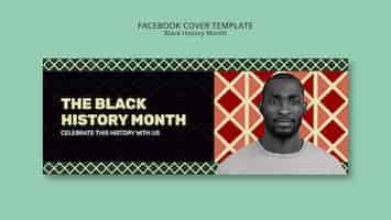 PSD gratuit modèle de couverture des médias sociaux du mois de l'histoire des noirs