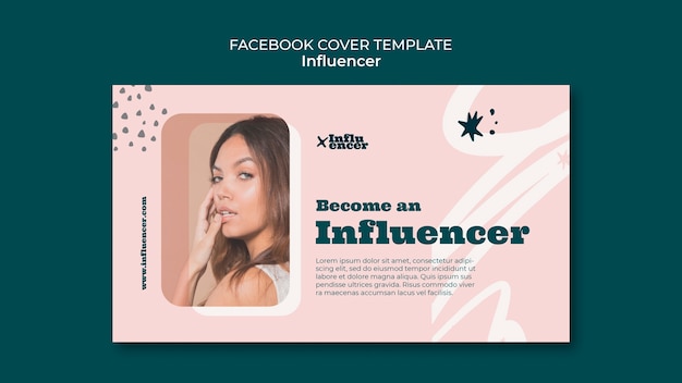 PSD gratuit modèle de couverture de médias sociaux d'influenceur de médias sociaux