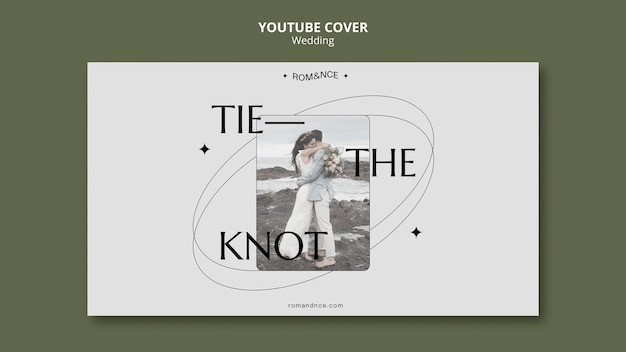 Modèle de couverture youtube de célébration de mariage