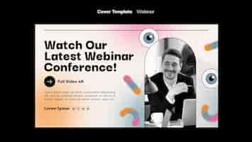 PSD gratuit modèle de couverture youtube de conférence webinaire