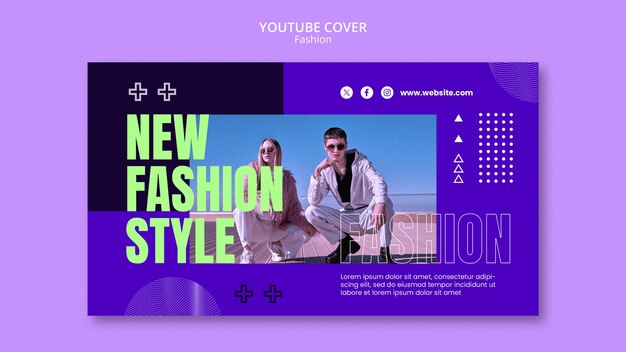 Modèle de couverture youtube d'événement de mode
