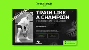 PSD gratuit modèle de couverture youtube de gym et fitness