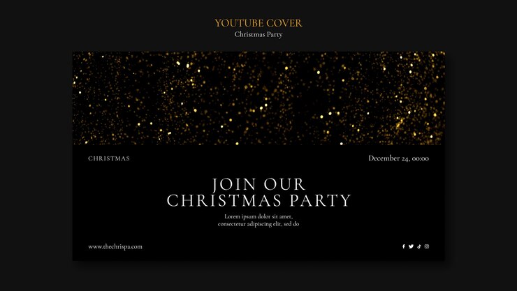 PSD gratuit modèle de couverture youtube pour la fête de noël