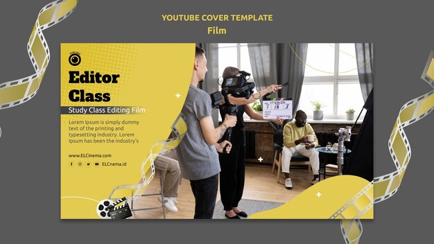 Modèle de couverture youtube pour films et cinéma