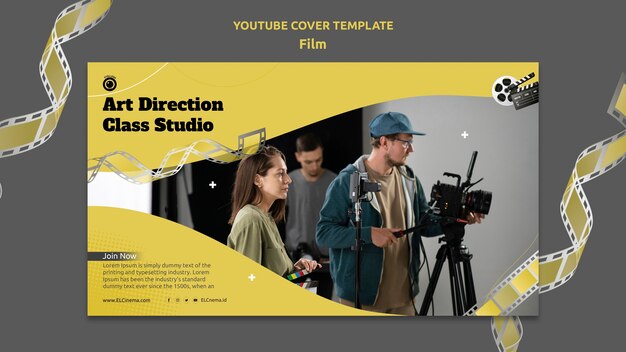 Modèle de couverture youtube pour films et cinéma