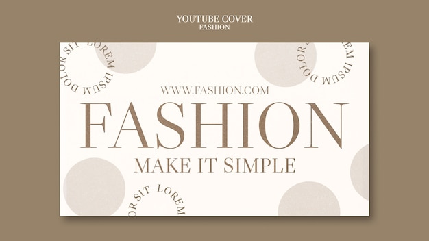 Modèle de couverture YouTube pour l'industrie de la mode