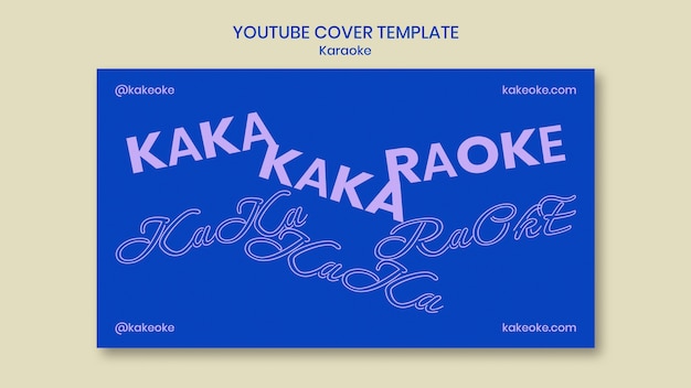 PSD gratuit modèle de couverture youtube de soirée karaoké