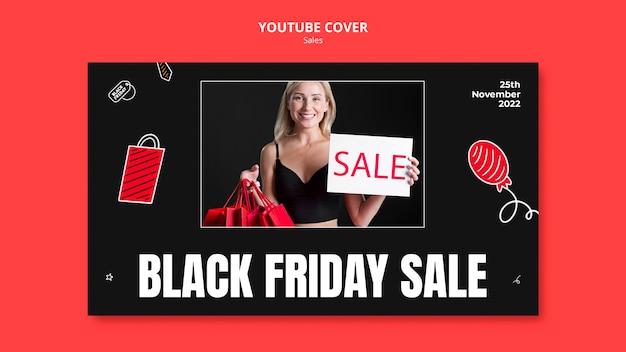 Modèle de couverture youtube de vente spéciale