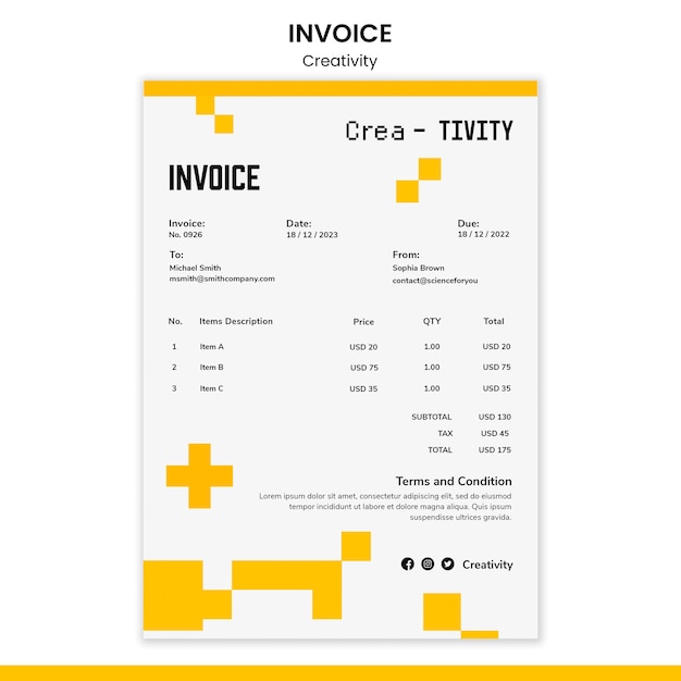 PSD gratuit modèle de créativité design plat