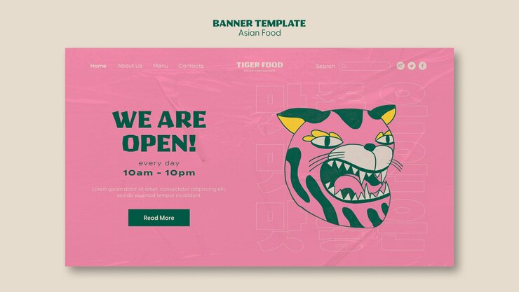 PSD gratuit modèle de cuisine asiatique design plat