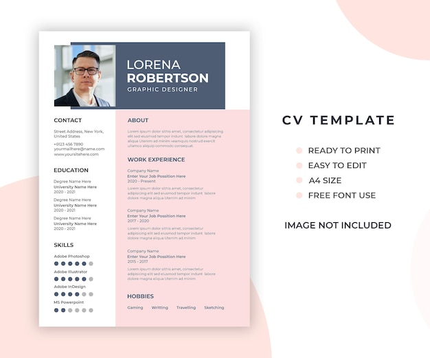 Modèle de CV ou de CV minimal et moderne