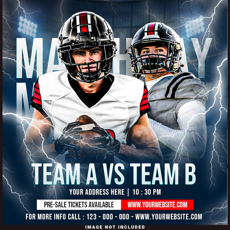 PSD gratuit modèle de dépliant d'événement sportif de football