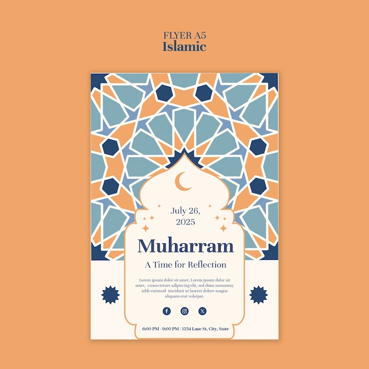 PSD gratuit modèle de dépliant islamique