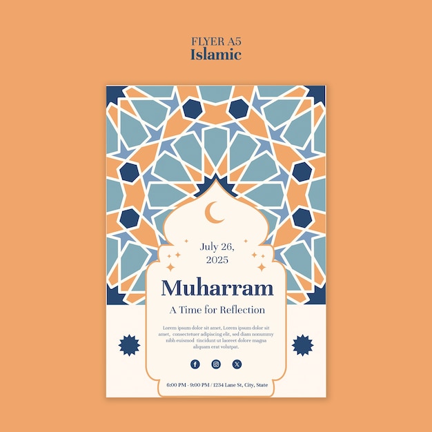 Modèle de dépliant islamique