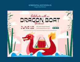 PSD gratuit le modèle du festival des bateaux dragons
