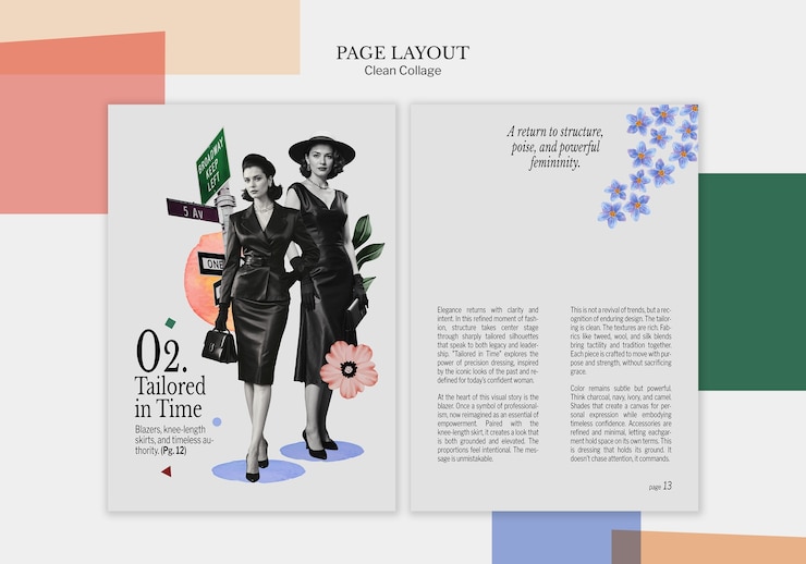 PSD gratuit modèle éditorial de mode vintage adapté au temps