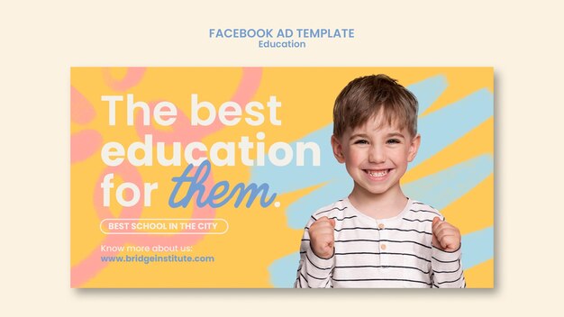 Modèle d'éducation au design plat