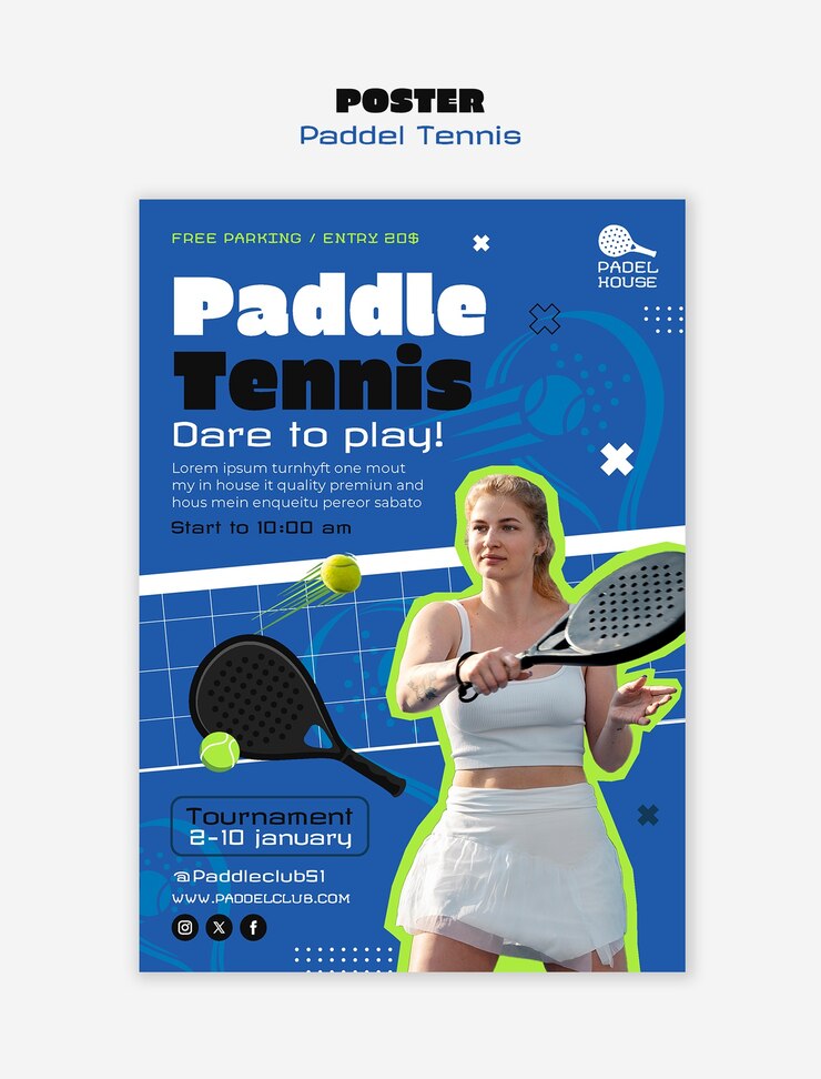 PSD gratuit modèle d'entraînement au tennis