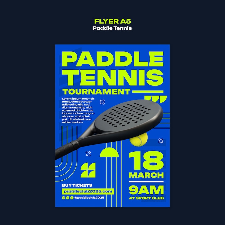 PSD gratuit modèle d'entraînement au tennis