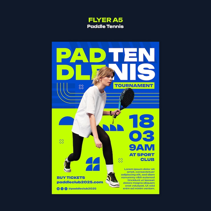 PSD gratuit modèle d'entraînement au tennis