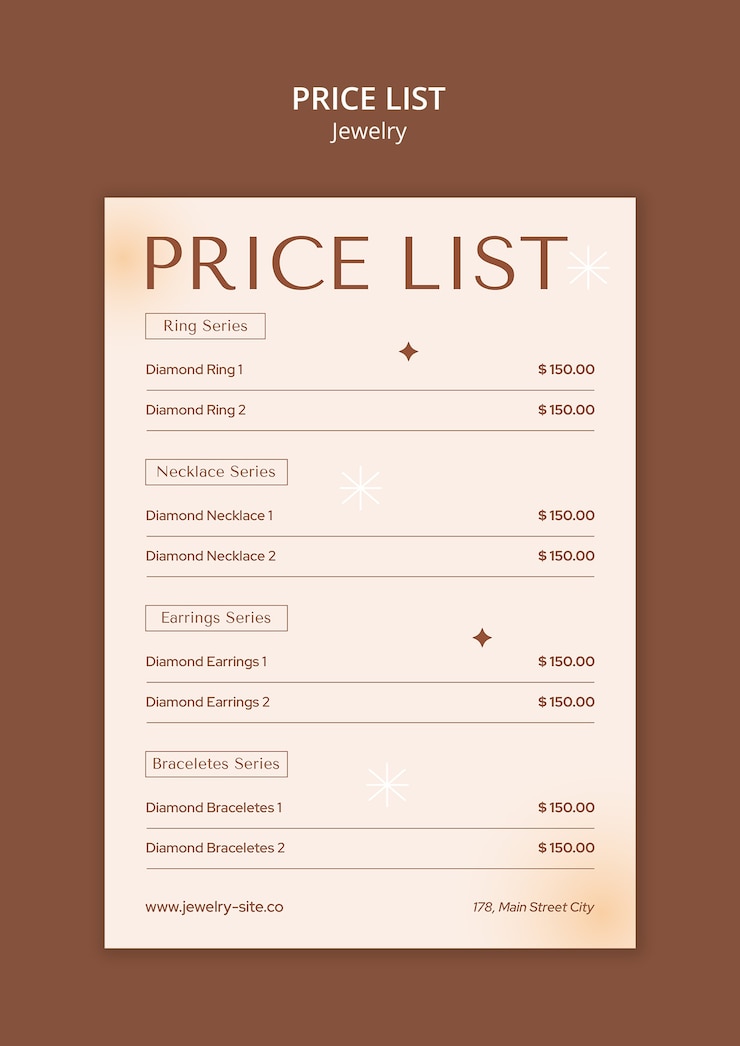 PSD gratuit modèle d'entreprise de bijoux