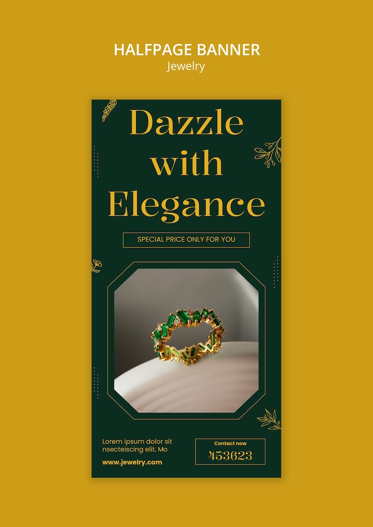 PSD gratuit modèle d'entreprise de boutique de bijoux