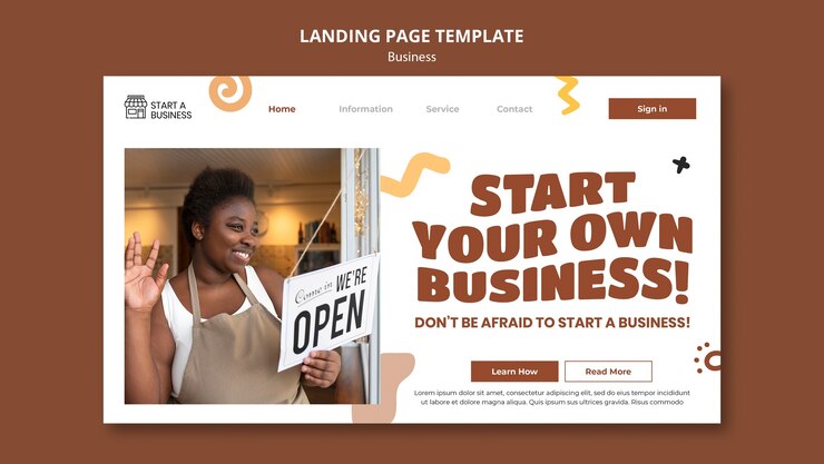PSD gratuit modèle d'entreprise de conception plate